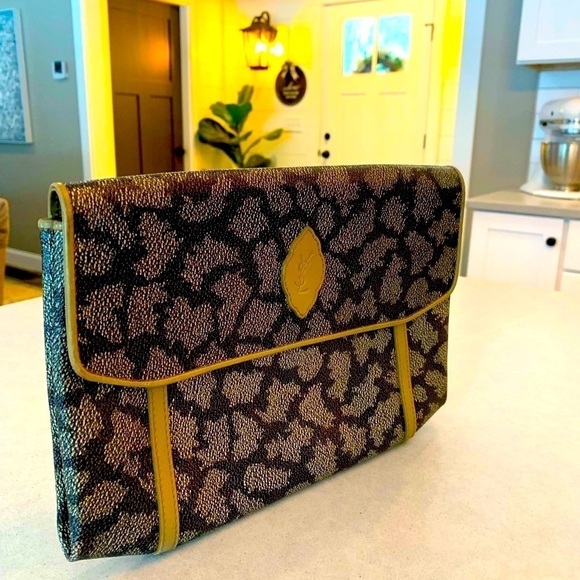 Vintage YVES Saint Laurent Ysl Vintage Clutch Bag Purse ๐๐ - Picture 4 of 14